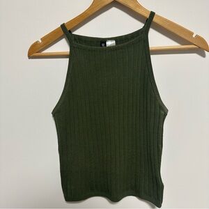 H&M Divided Ribbed Halter Tank Top